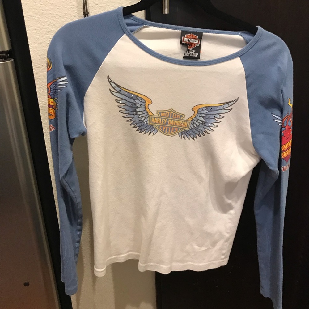 Harley baseball tee